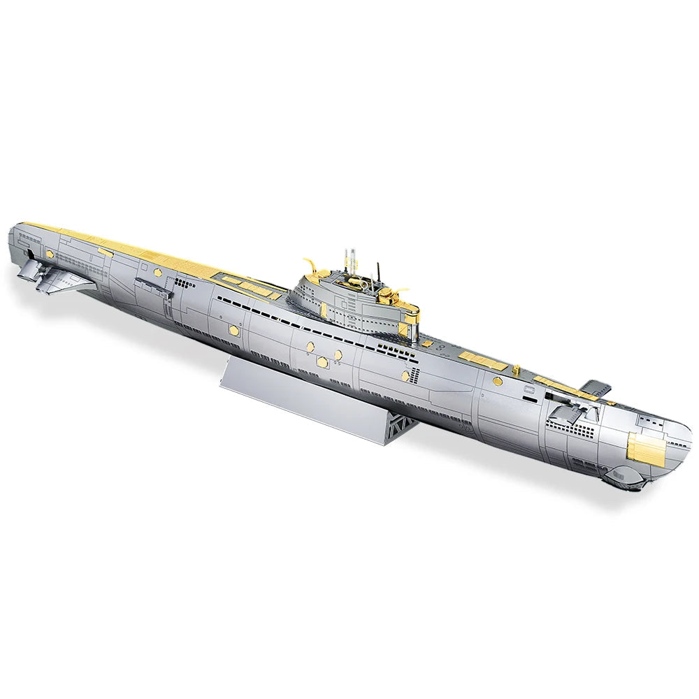 Piececool 3D Metal Puzzle Submarine Model Building Kits DIY Toy for Adult Jigsaw Brain Teaser for Teen Model to assemble