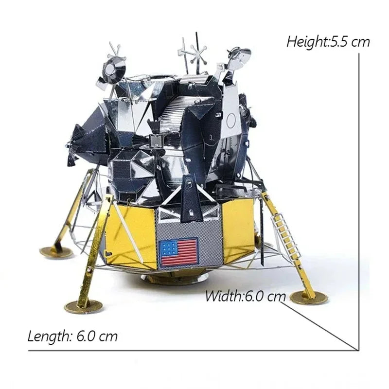 3D Metal Puzzle UFO DIY Handmade Space Exploration Spacecraft Assembly Model Jigsaw Puzzle Toys For Adult Kids Model to assemble