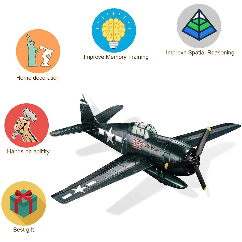 Airplane 3D Metal Puzzle DIY - Model to assemble