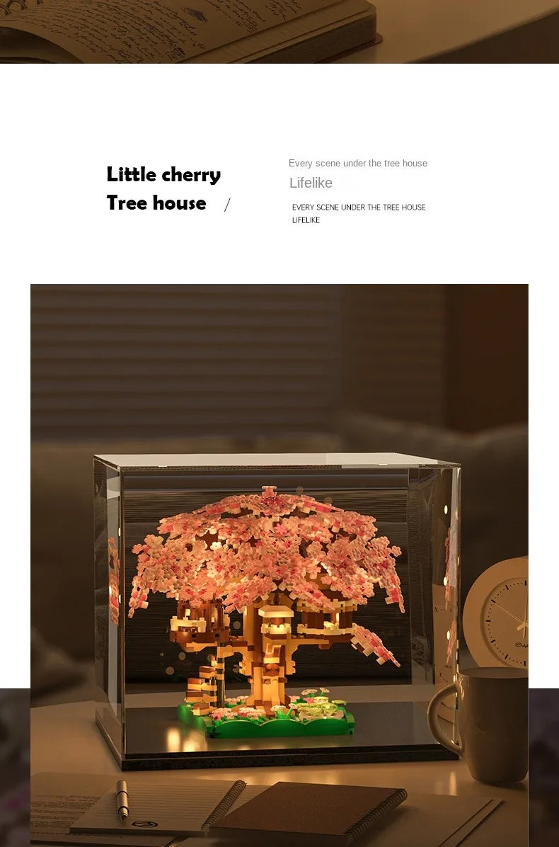 Spring pink cherry tree - Model to assemble