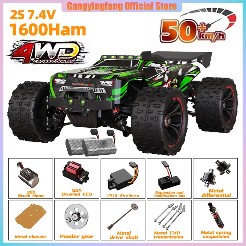 SG116 9522PRO 85KM/H High Speed RC Car Brushless 4WD Off-Road Drift Remote Control Car 1:16 Professional Racing Cars vs SG116MAX Model to assemble