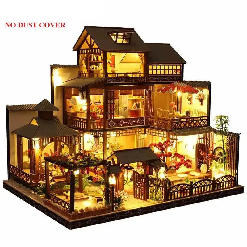 Japanese Dollhouse With Furniture Lights - Model to assemble