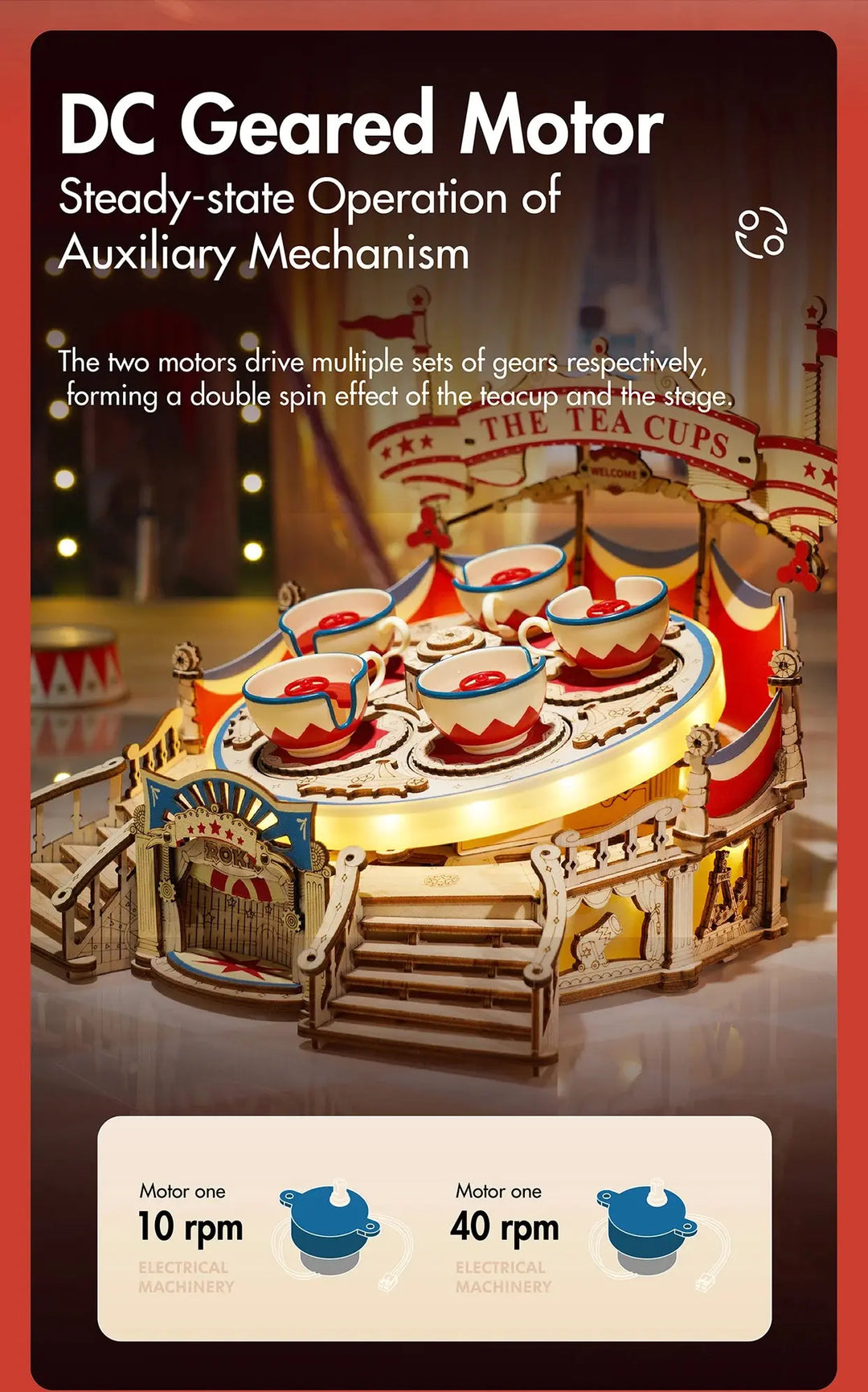 Tilt-A-Whirl The Tea Cup - Model to assemble