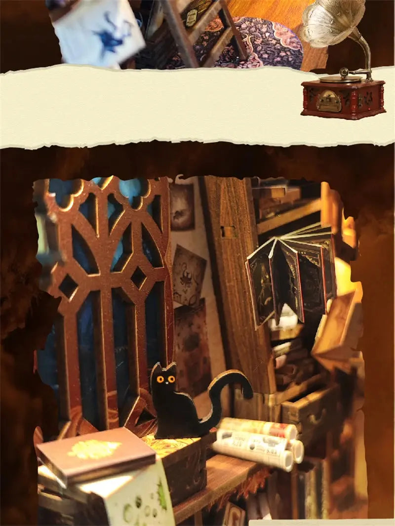 Magic Night Alley with LED lights - Model to assemble