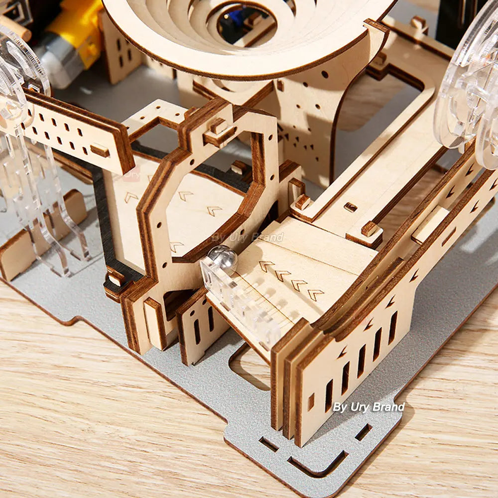 Rollercoaster Mechanical Electric/Manual Marble run Model - Model to assemble