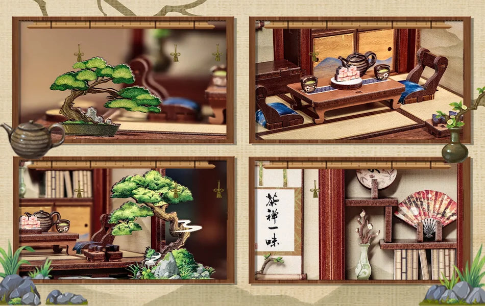 Japan Style Book Nook - Model to assemble