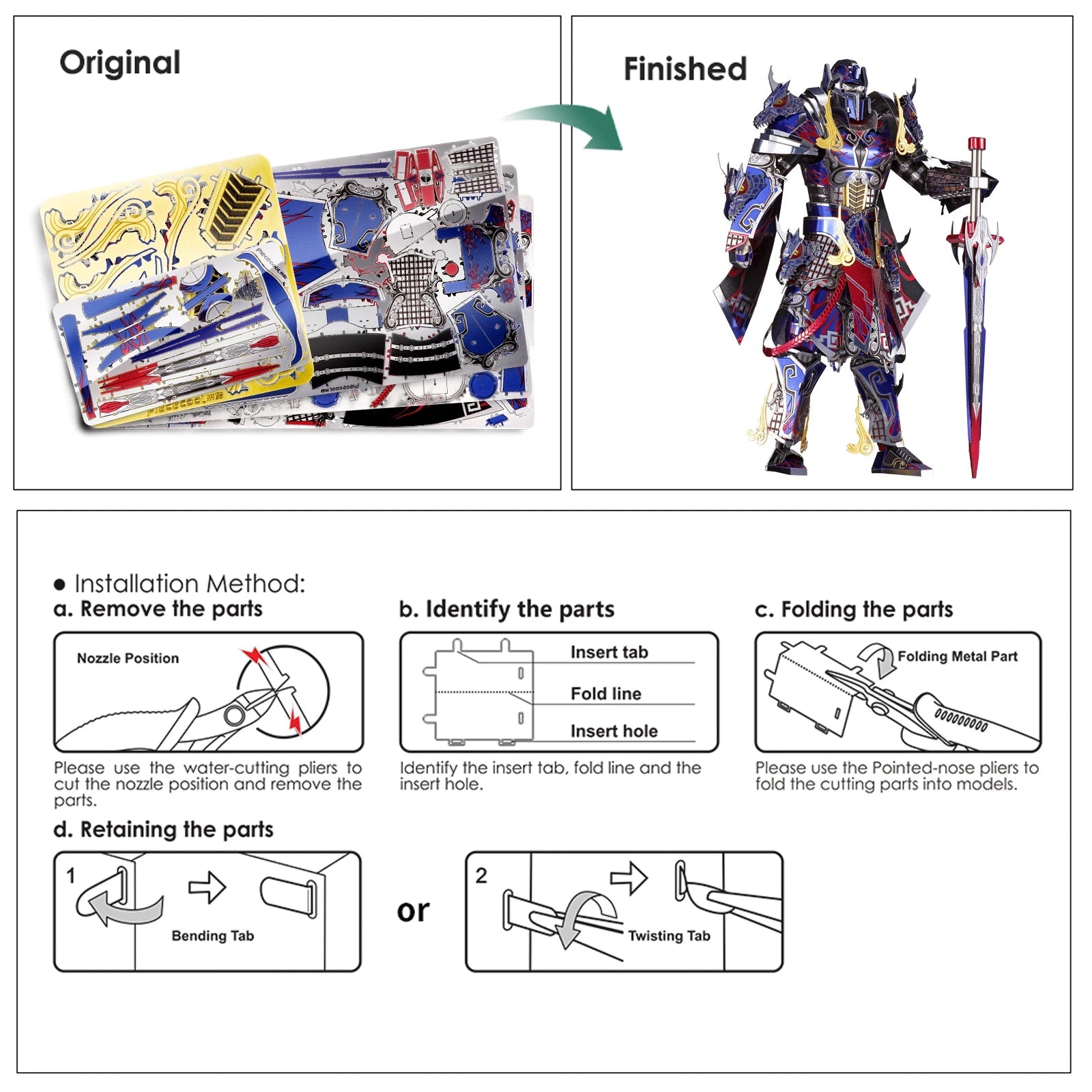 Piececool 3D Metal Puzzle TITAN Assembly Model Kits Teen Toys Jigsaw Puzzles DIY for Adult Model to assemble
