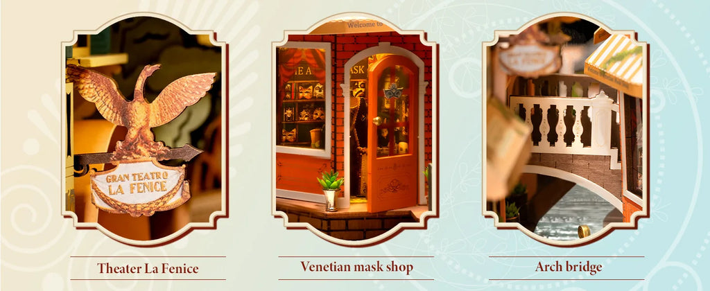 Doll House for Bookshelf - Model to assemble