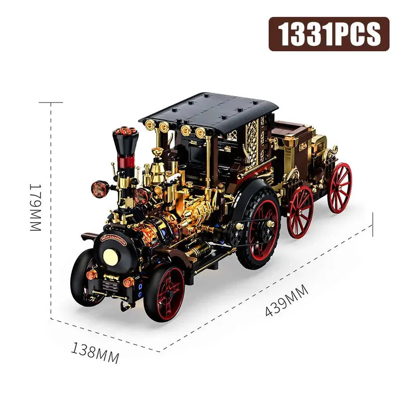 Vintage Mechanical Steam Car - Model to assemble