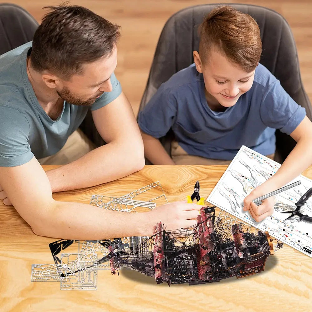 The Queen Anne's Revenge Metal Model to assemble