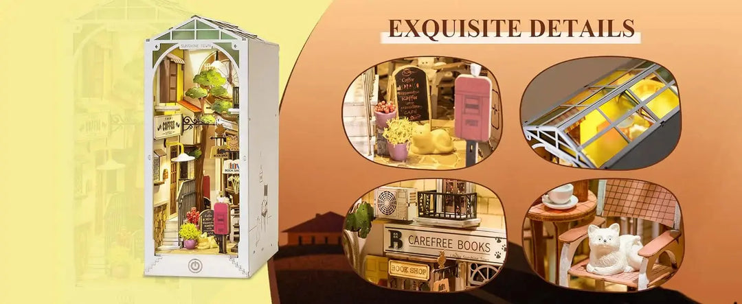 Doll House for Bookshelf - Model to assemble