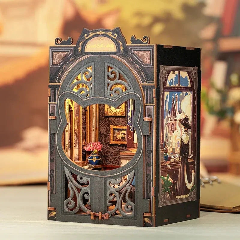 DIY Bookstore Book Nook with Light - Model to assemble
