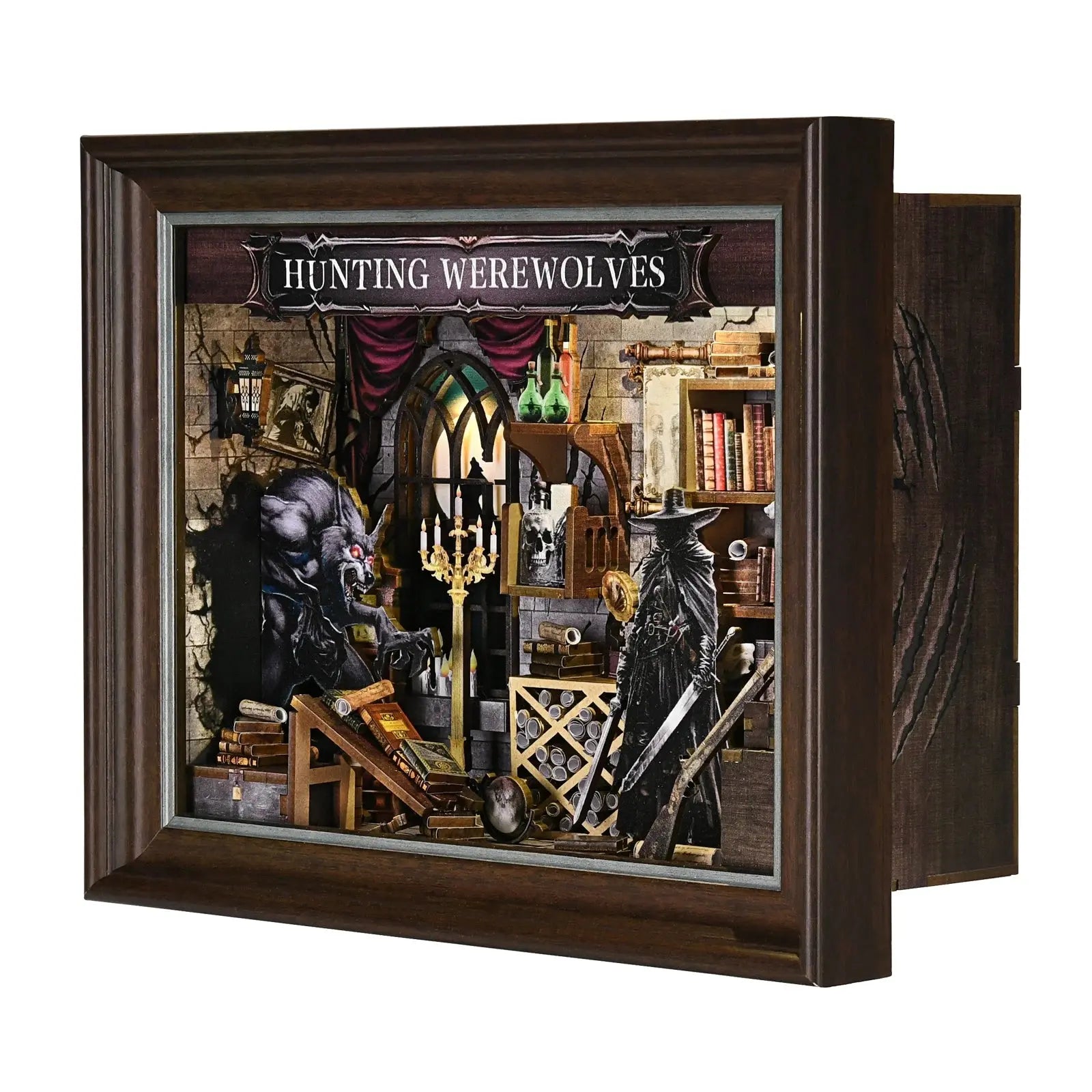 Werewolf Hunting Dollhouse with Light - Model to assemble