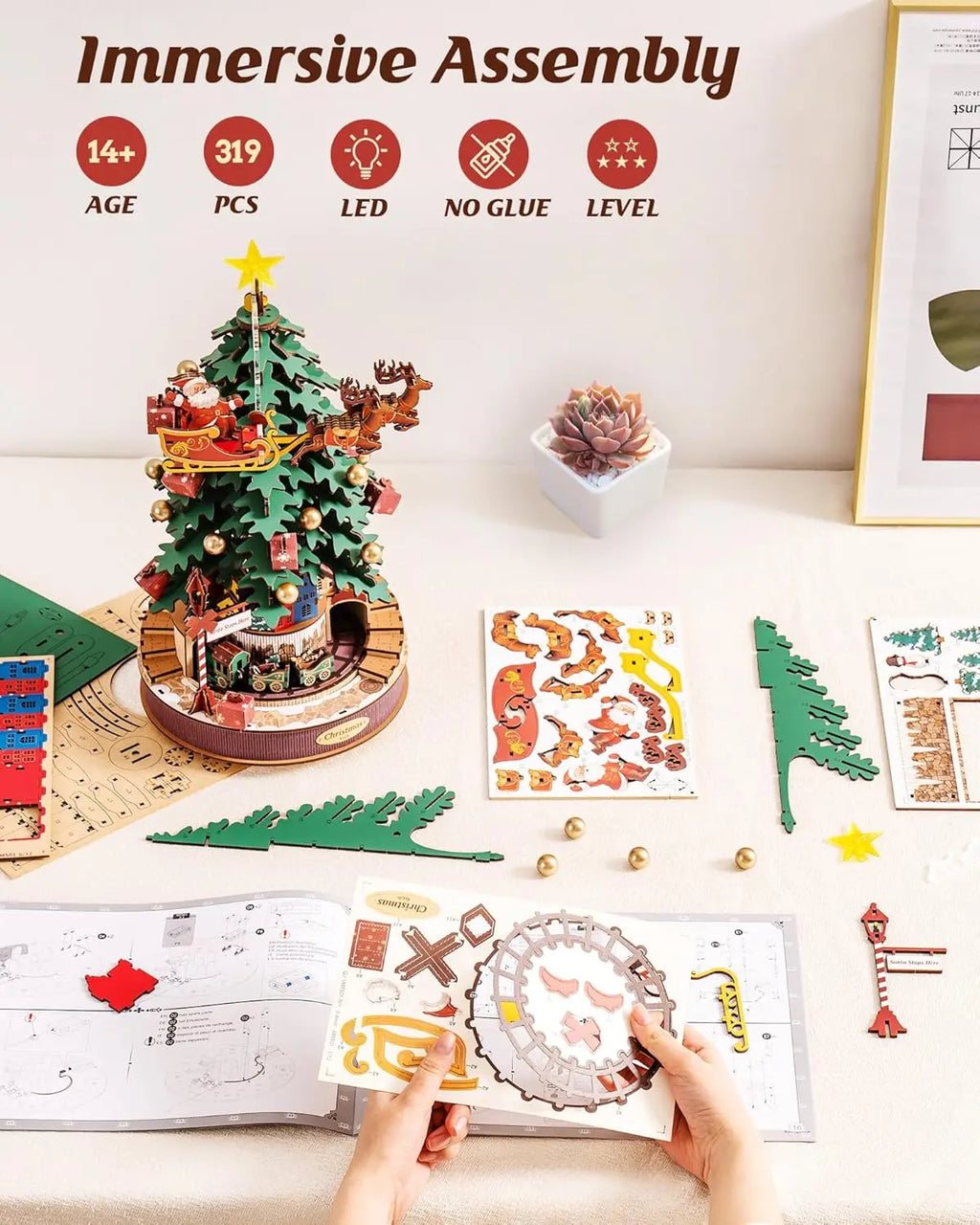 Music Box Christmas Melody Tree - Model to assemble