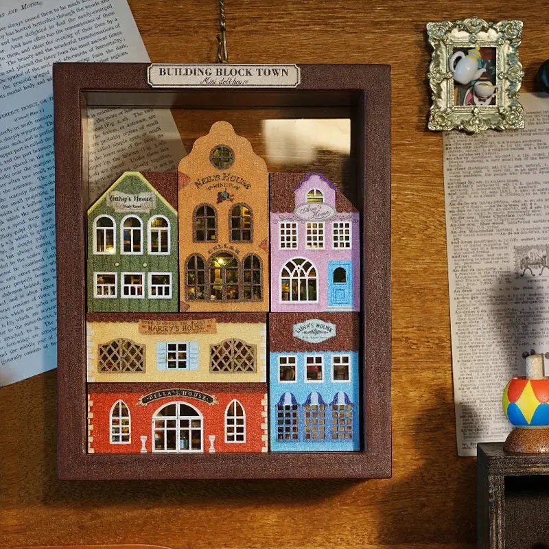 Building Block Town Dollhouse - Model to assemble