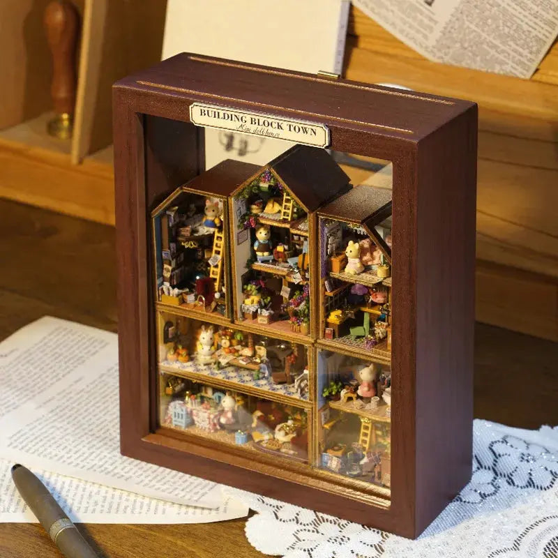 Building Block Town Dollhouse - Model to assemble