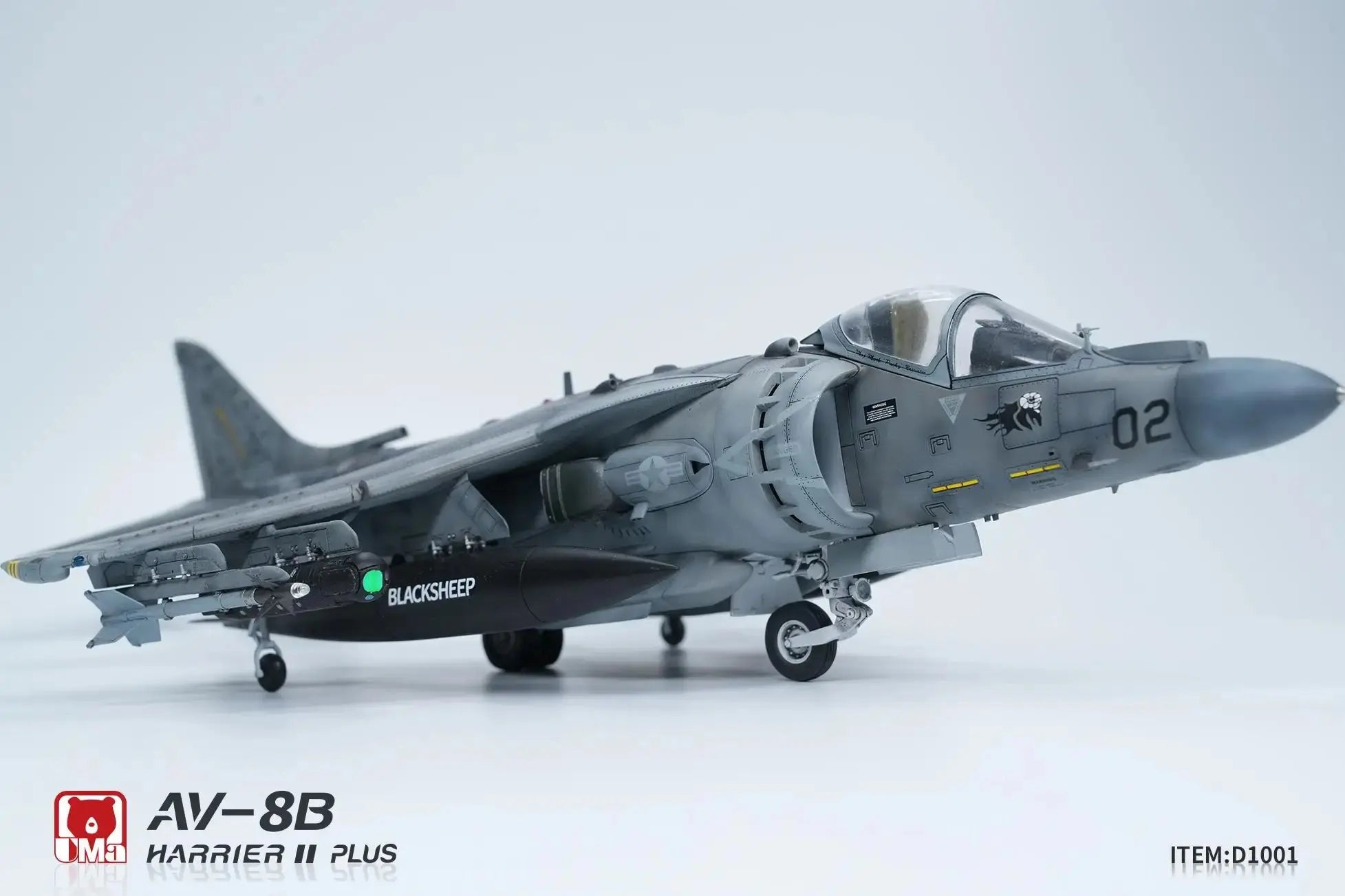 AV-8B Harrier II Plus Attack Aircraft Model Kit 1/48 Scale – USMC Military Jet DIY Assembly - Model to assemble