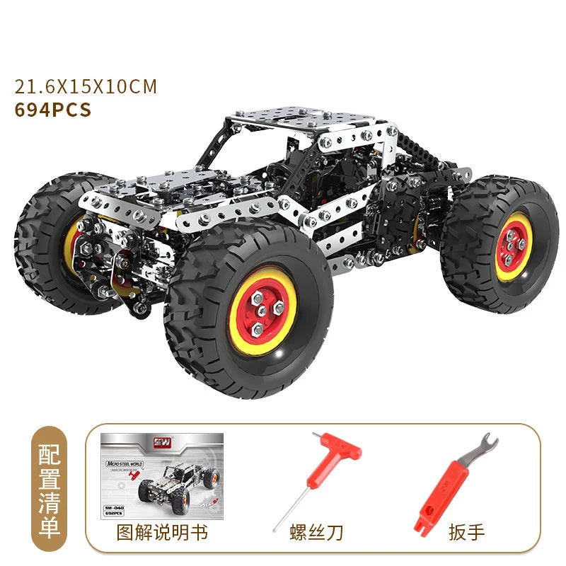 Racing Off-road Vehicle Model Screws And Nuts Disassembly