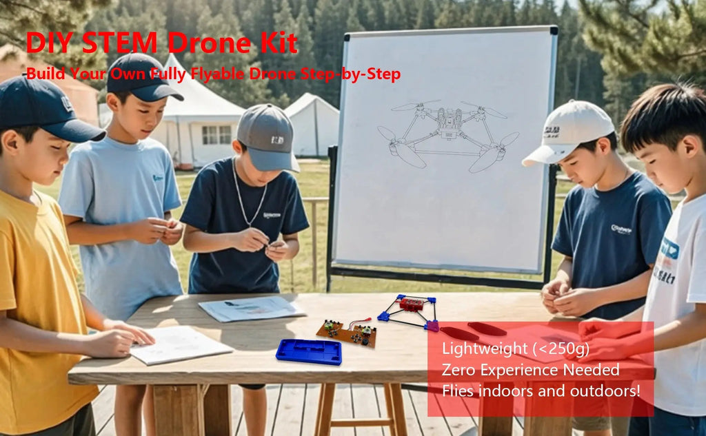 DIY Drone Quadcopter Kit – Brushless Motor & Optical Flow Hover | STEM RC Project for Beginners & Hobbyists - Model to assemble