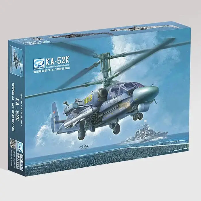 KA-52K Carrier-Based Helicopter Model Kit 1/72 Scale – Russian Military Unassembled Collectible - Model to assemble