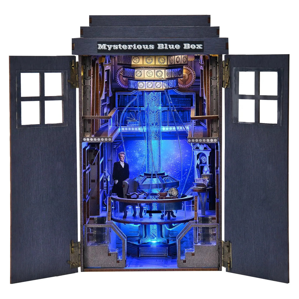 Mysterious Blue Box Bookend - Model to assemble