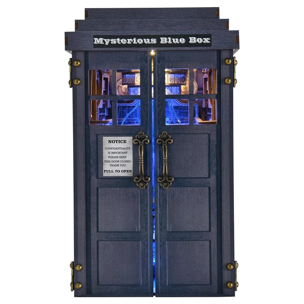 Mysterious Blue Box Bookend - Model to assemble