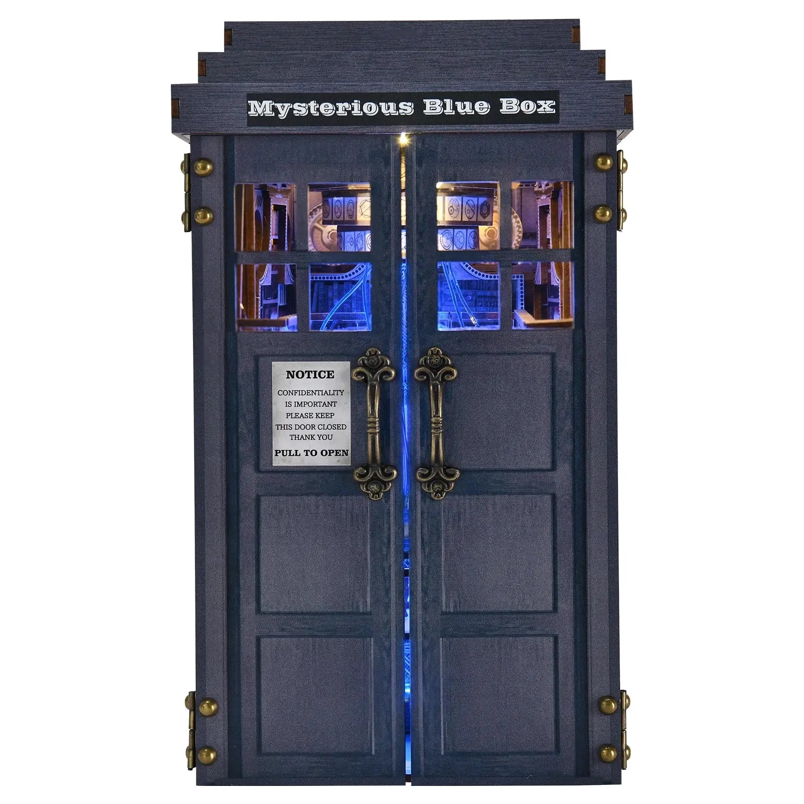 Mysterious Blue Box Bookend - Model to assemble