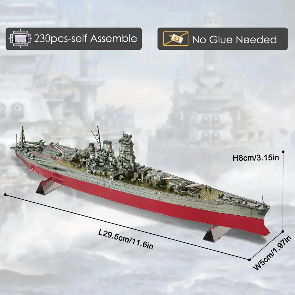 Yamato Nagato Class Battleship Metal Model to assemble