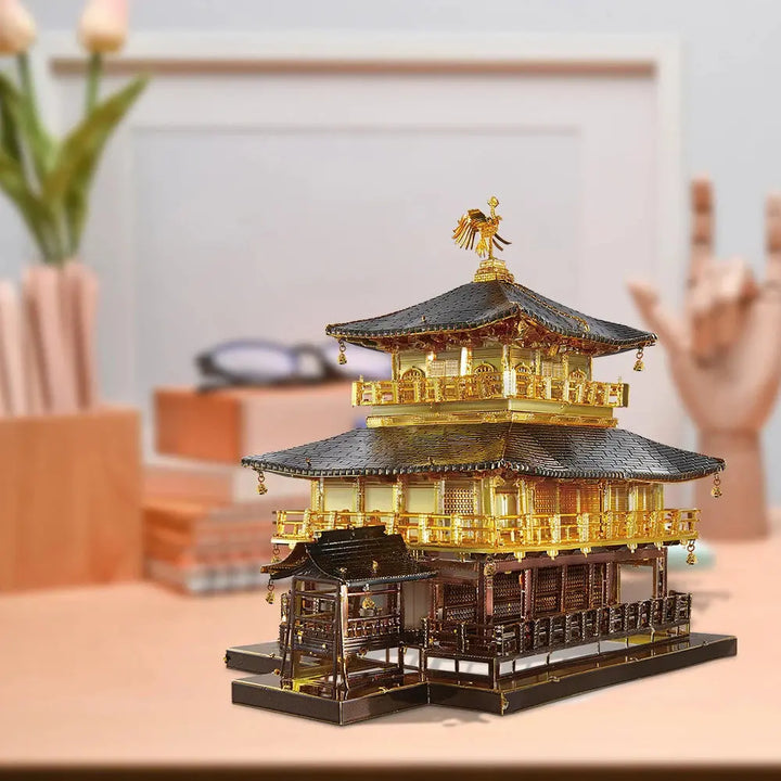 Golden Pavilion Japan Architecture Metal Model to assemble