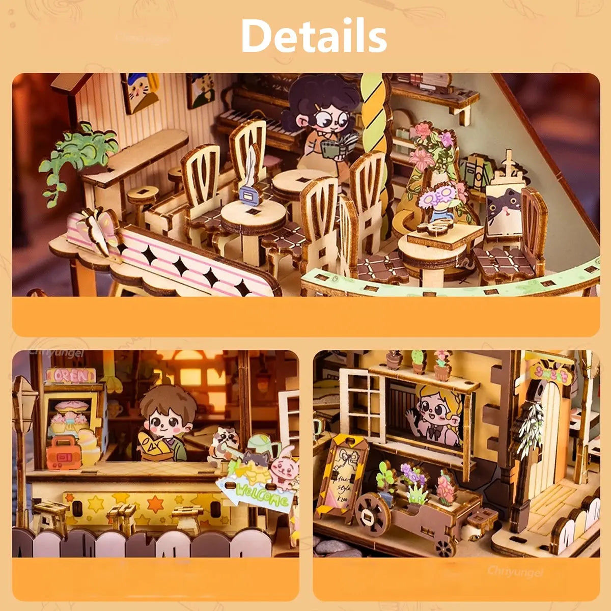 Sweet Shop Miniature House Kit Wooden - Model to assemble