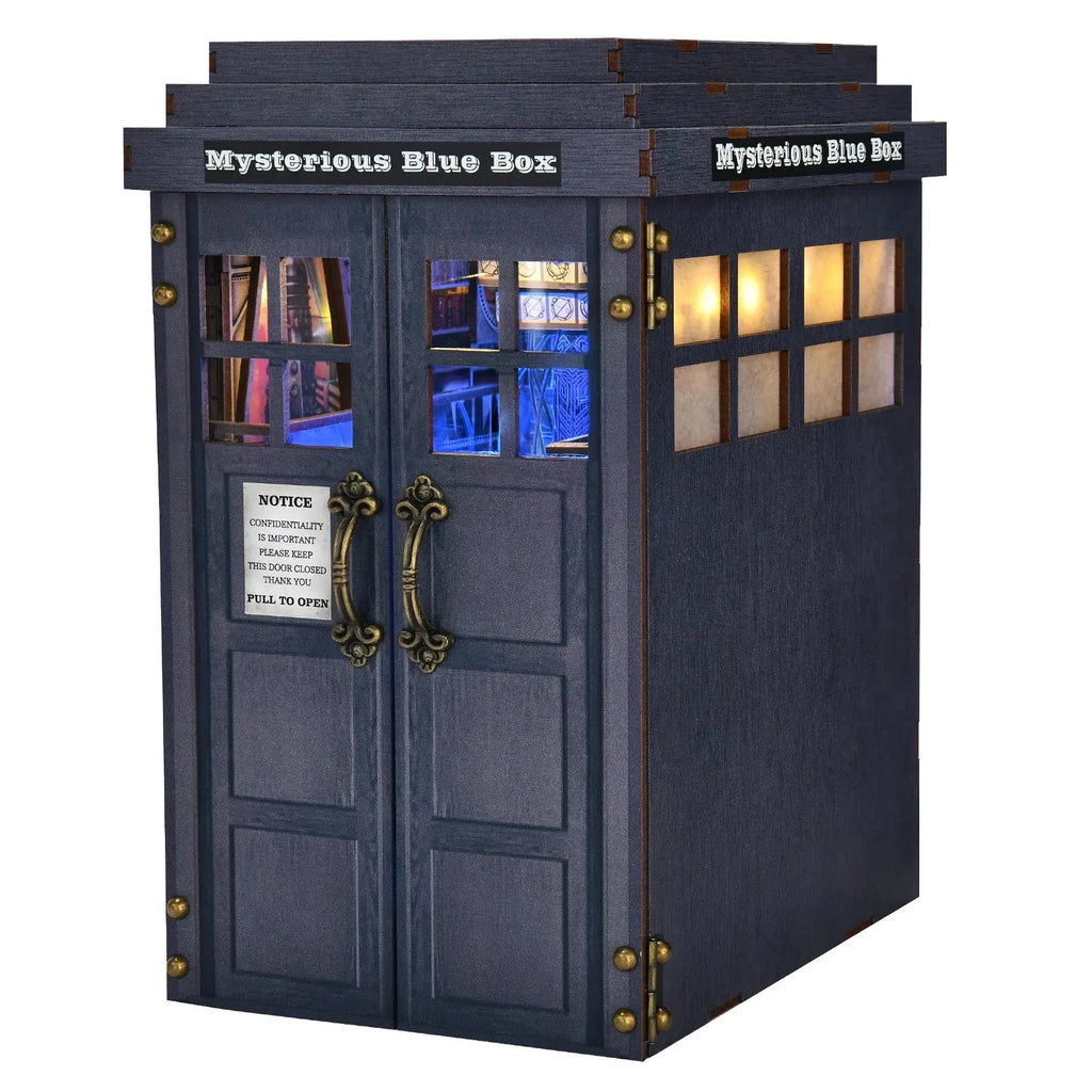 Mysterious Blue Box Bookend - Model to assemble