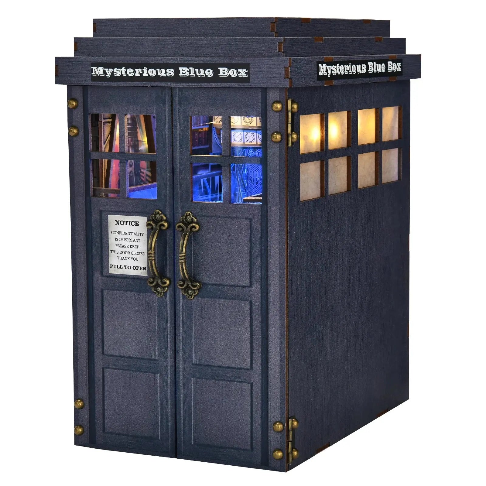 Mysterious Blue Box Bookend - Model to assemble