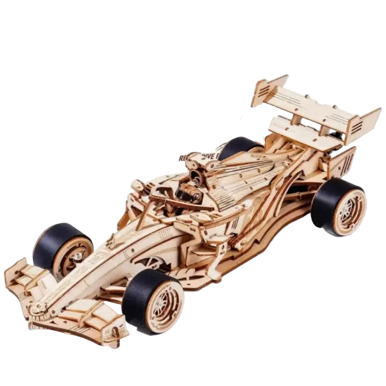 F1 Racing Car  Mechanical Wooden Model Kit to Assemble Model to assemble