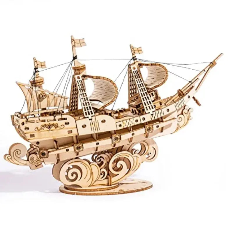 Vintage Wooden Watercraft Model Kit - Model to assemble
