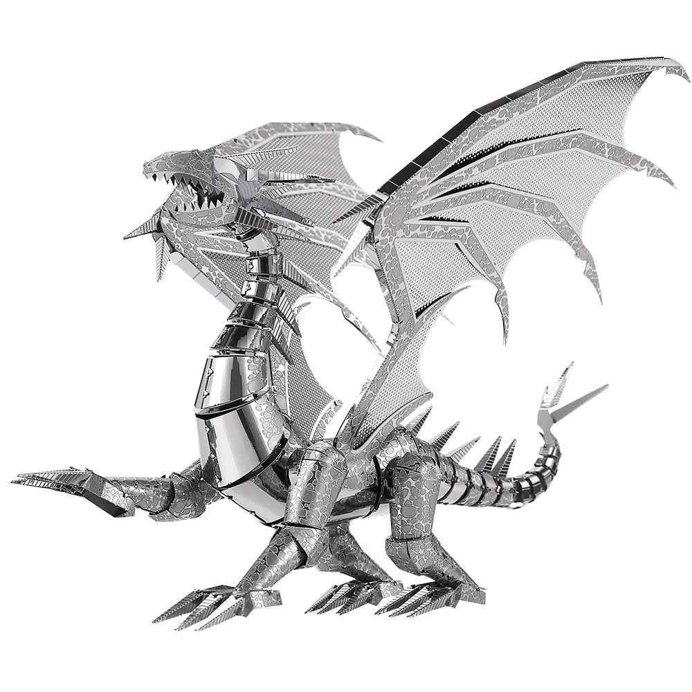 Piececool 3D Metal Puzzles Dragon Series DIY Model Building Kits Brain Teaser Jigsaw Set Great Birthday Christmas Gifts 5 colors Model to assemble