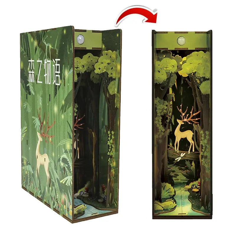 Cherry Blossom Bookends Japanese DollHouse - Model to assemble