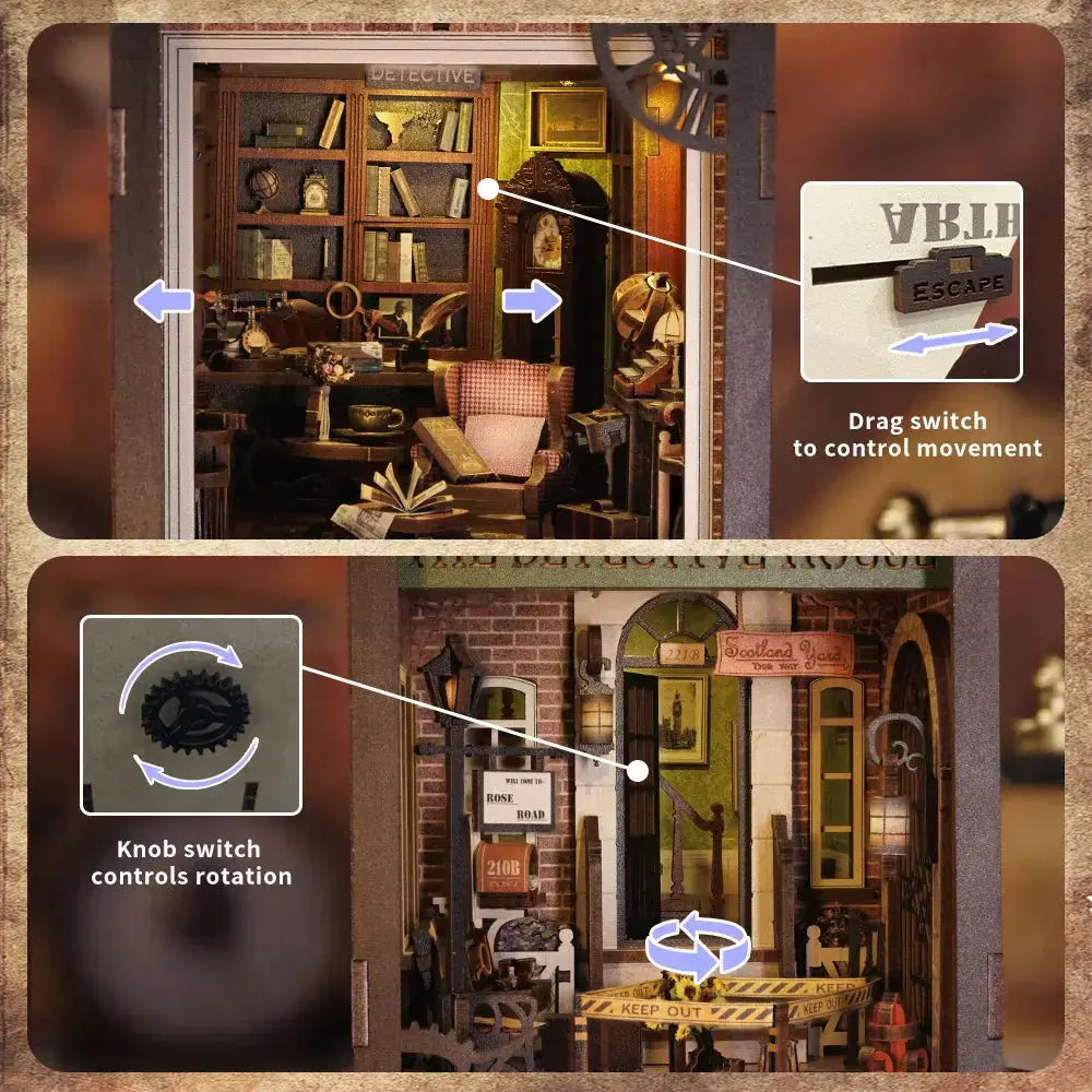 Detective Agency bookend - Model to assemble