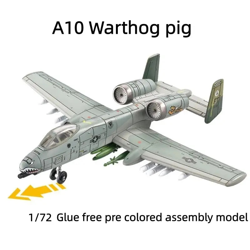1/72 Scale Fighter Jet 3D Puzzle Model Kit – DIY Assembly Plastic Aircraft Collectible Display - Model to assemble