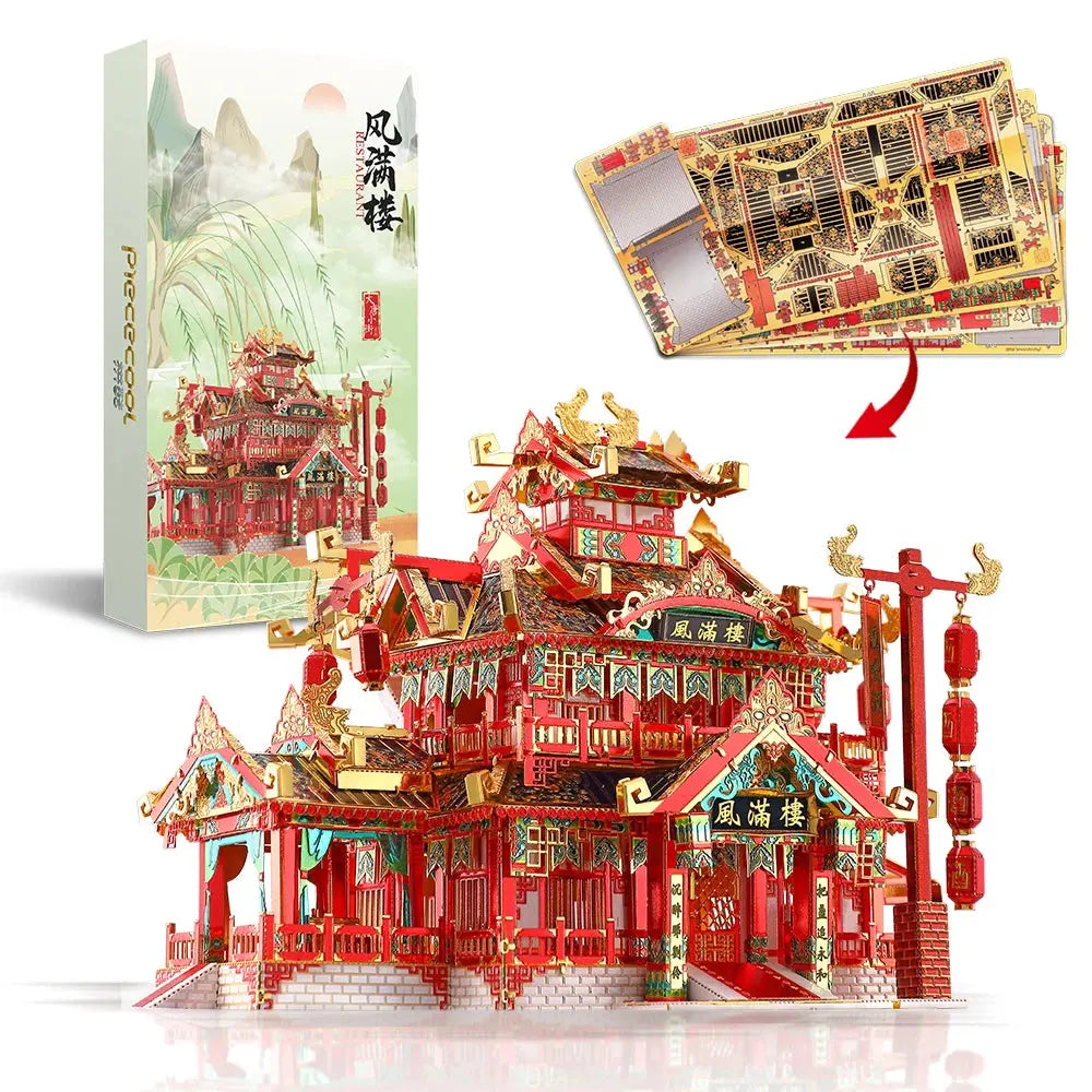 Chinese Buildings Metal Model to assemble