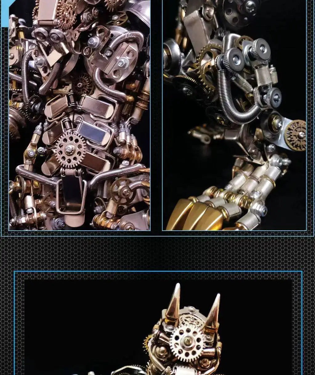 Robot werewolf handmade 3d three-dimensional metal assembly model building blocks puzzle war wolf boy's day gift Model to assemble