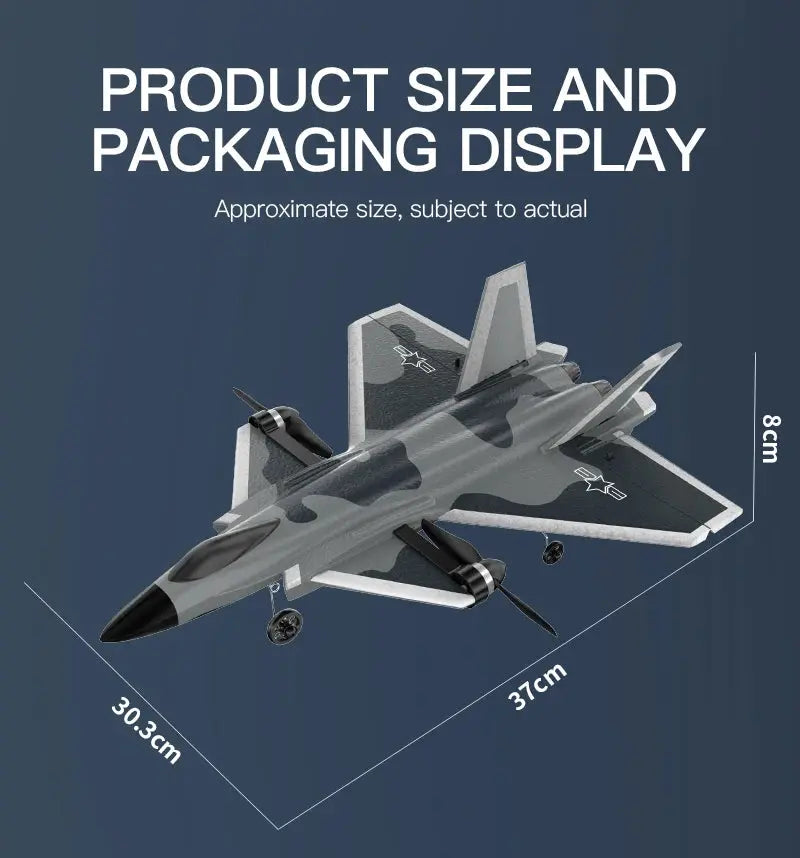 J20 Fighter Jet RC Plane 2.4G 6CH Brushless Motor – Fixed Wing Model Kit - Model to assemble