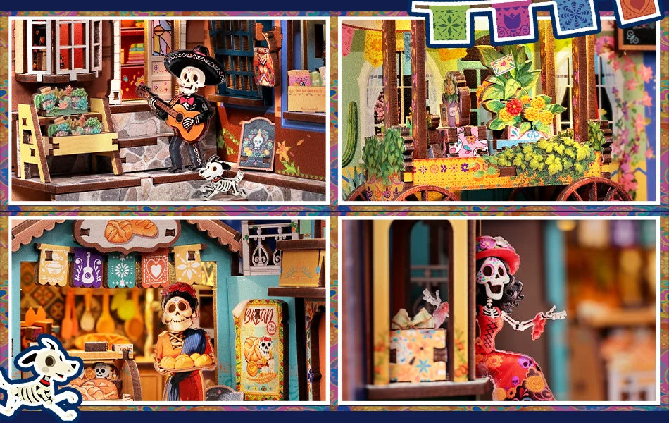 Plaza de los Muertos book nook - Model to assemble