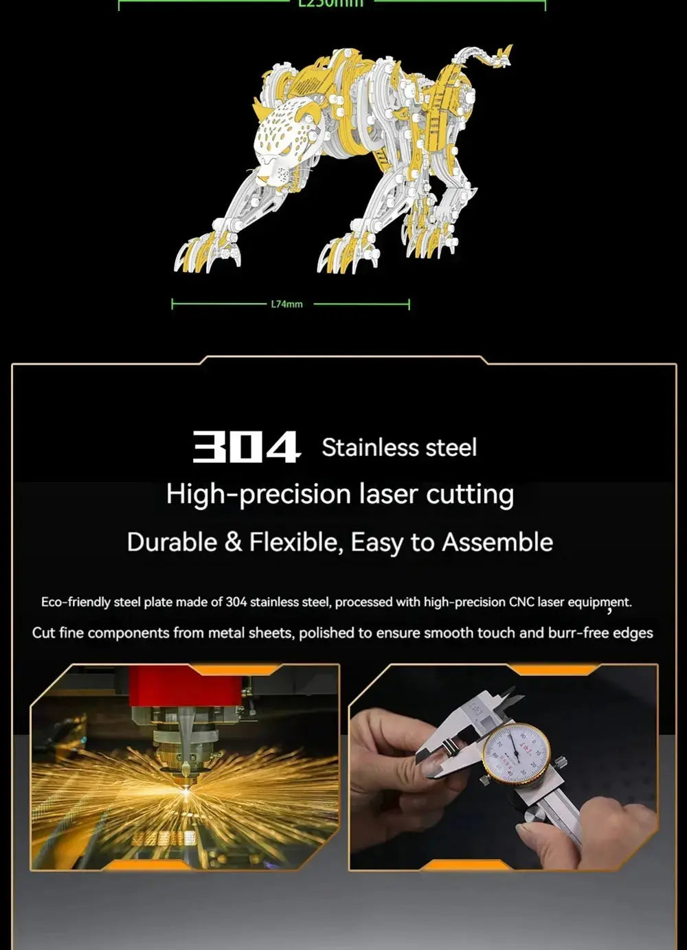 Metal Cheetah Assembly Model - Model to assemble