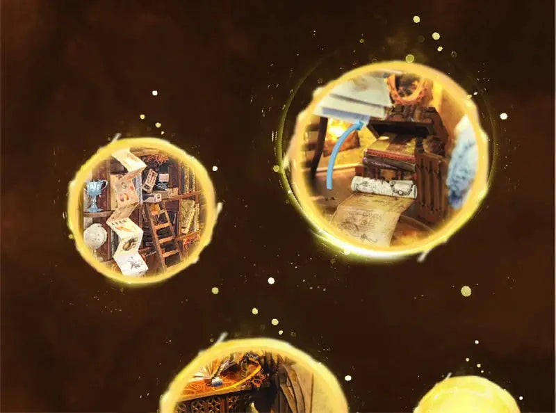 Magic Night Alley with LED lights - Model to assemble