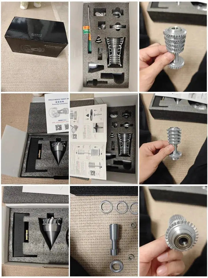 1:8 Turbofan Jet Engine Model Kit — 3D Printed, Build-It-Yourself, Ages 12+