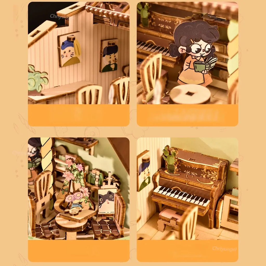 Sweet Shop Miniature House Kit Wooden - Model to assemble