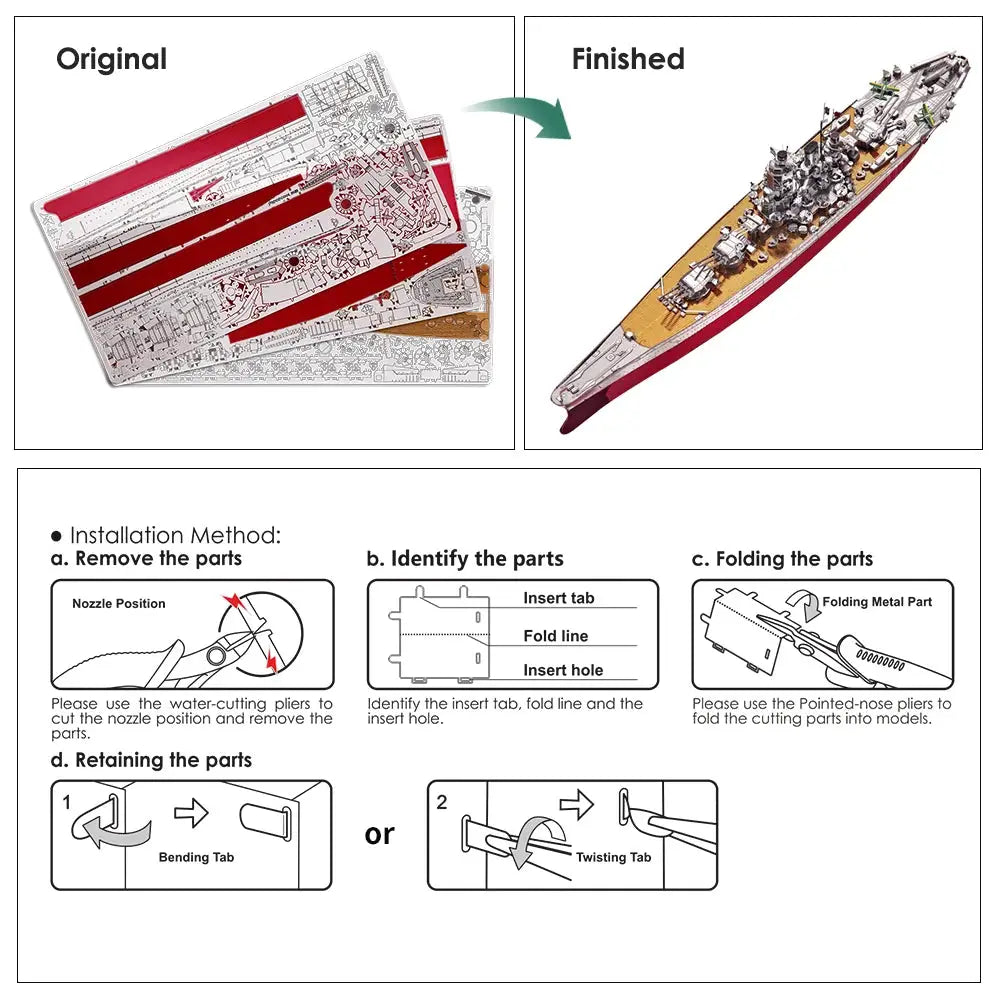 Battleship Yamato 3D Metal Model Kit