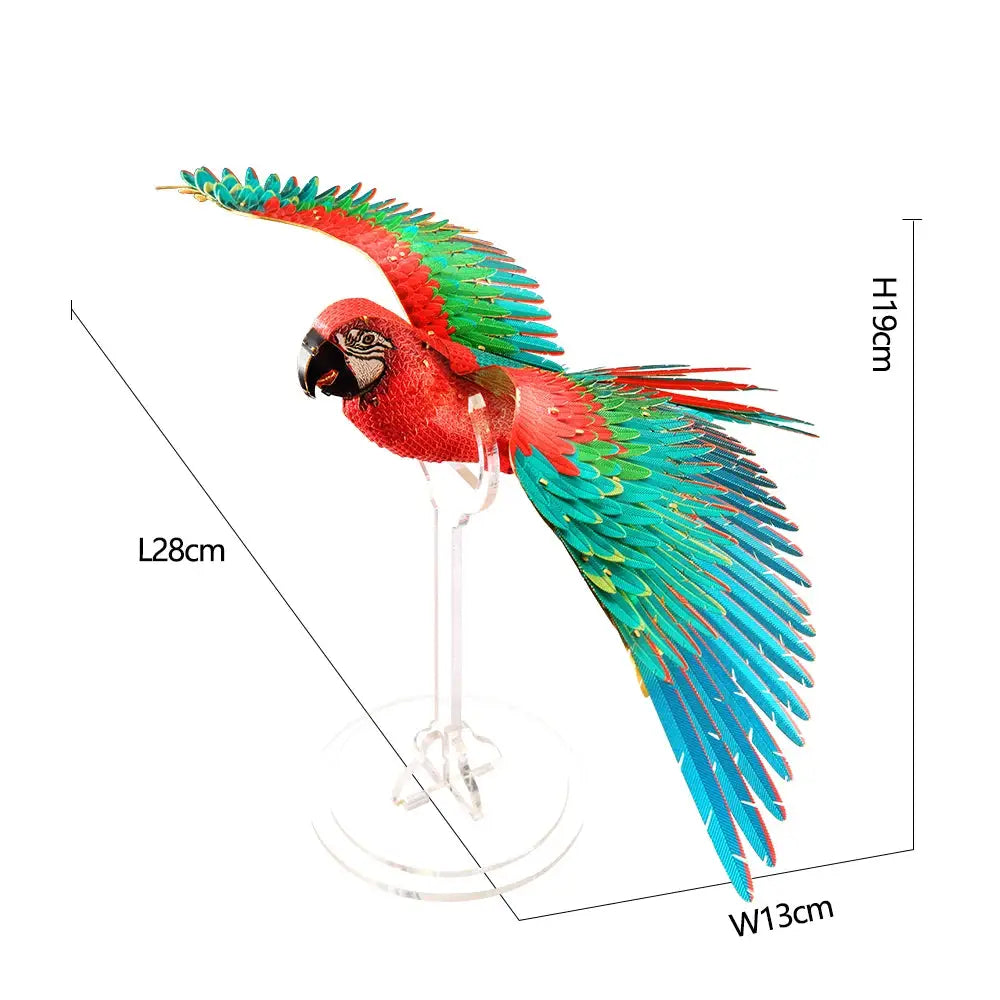 Scarlet Macaw 3D Metal Model Kit