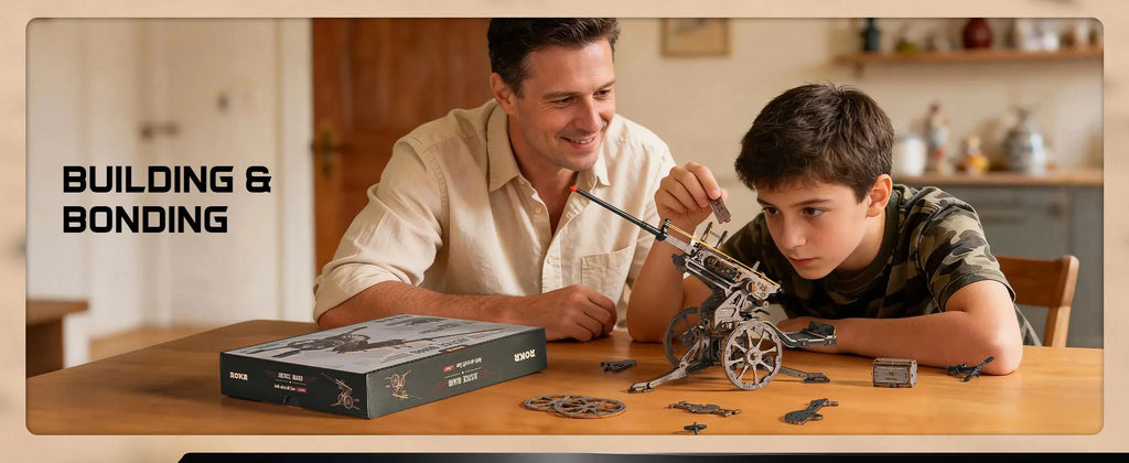Anti-Aircraft Gun 3D Wooden Puzzle - Model to assemble