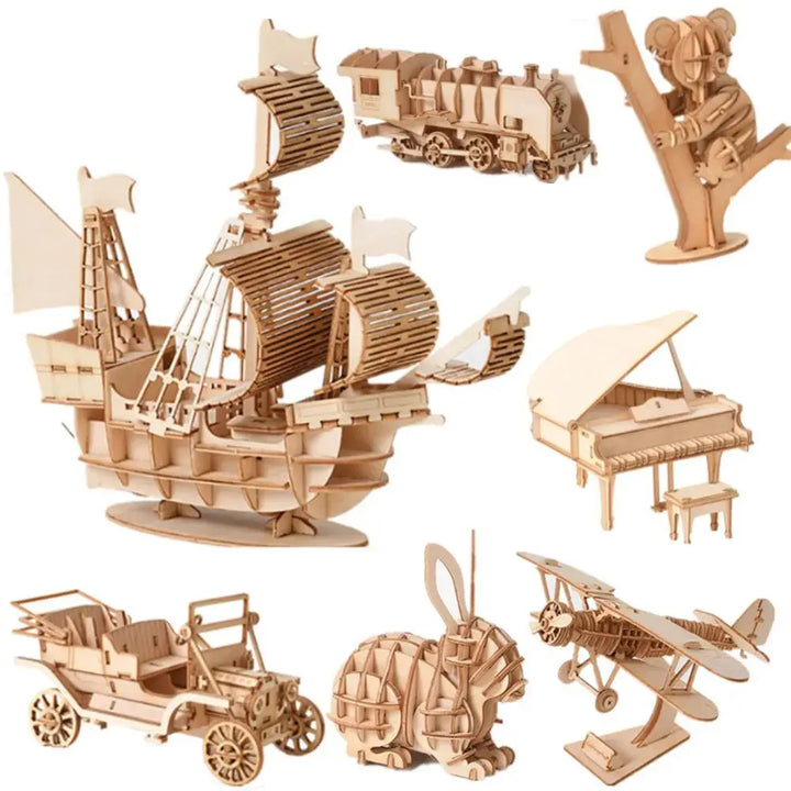 3D DIY Wooden Puzzle Models Model to assemble